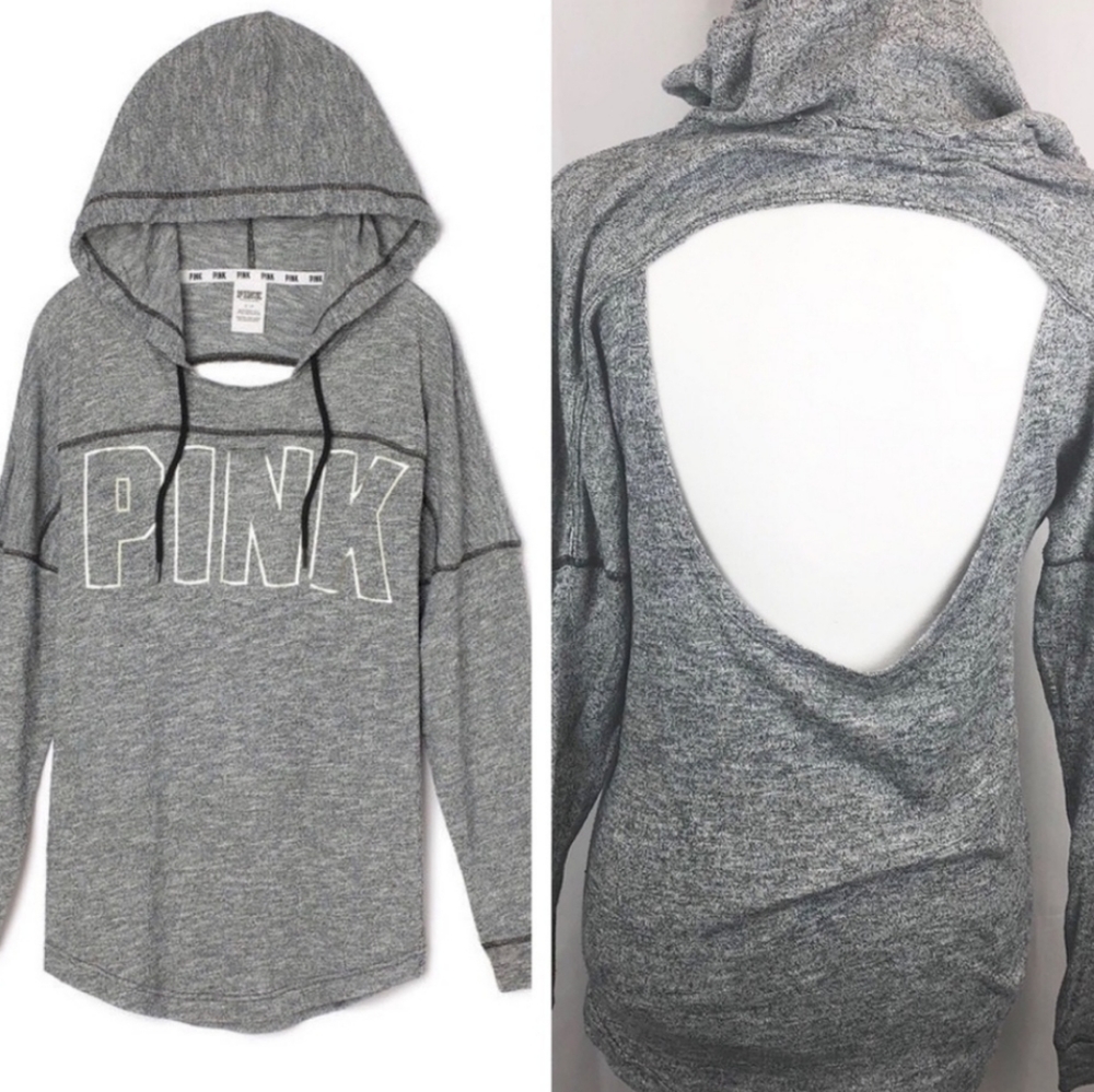 PINK Beach open back hoodie